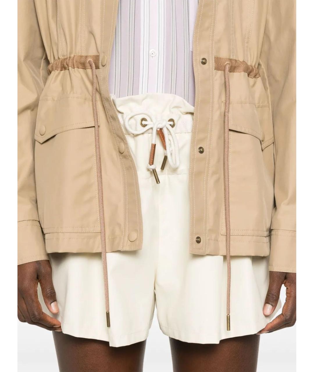 MONCLER Белые хлопковые шорты, фото 5