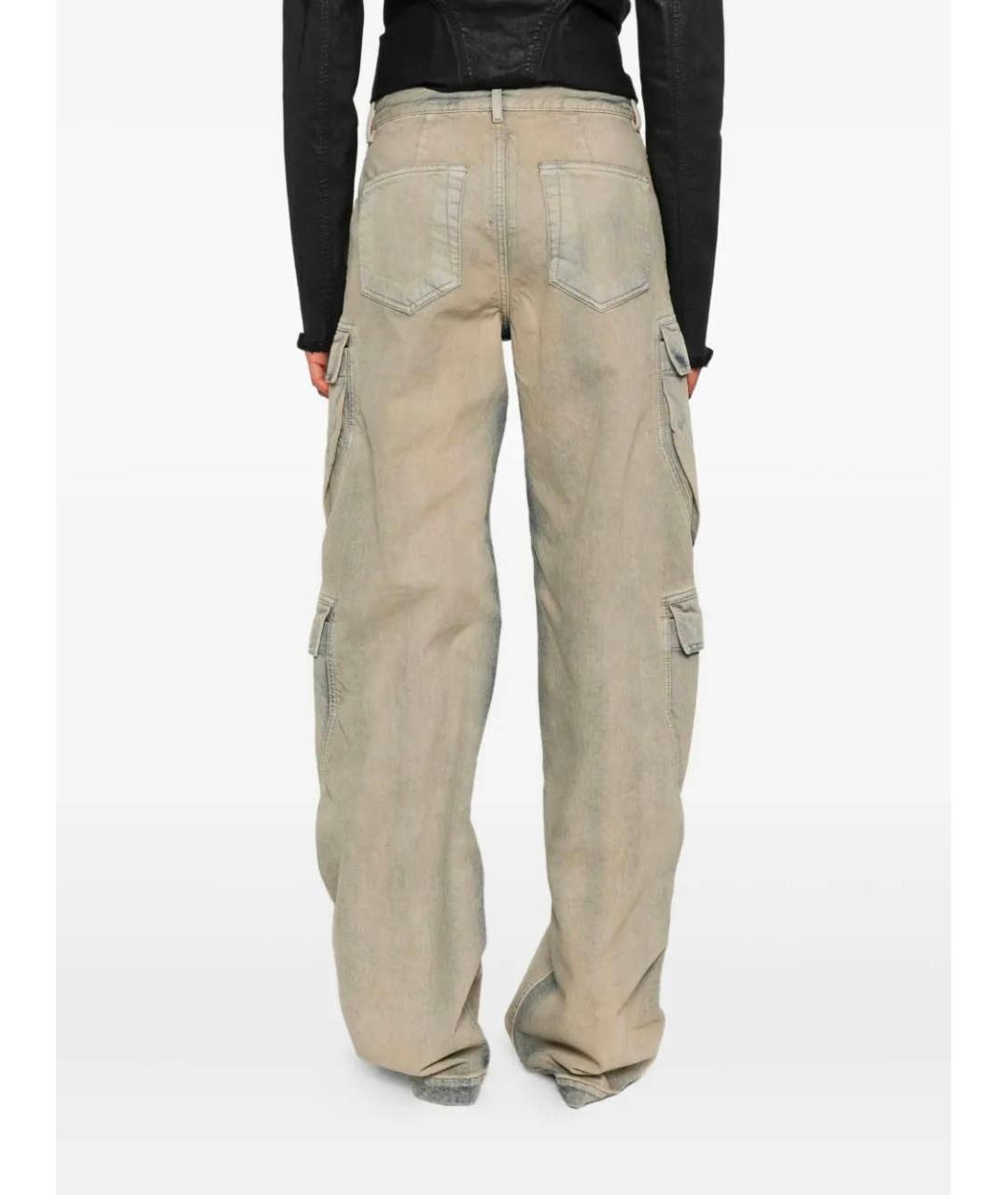 RICK OWENS DRKSHDW Серые хлопковые прямые джинсы, фото 4