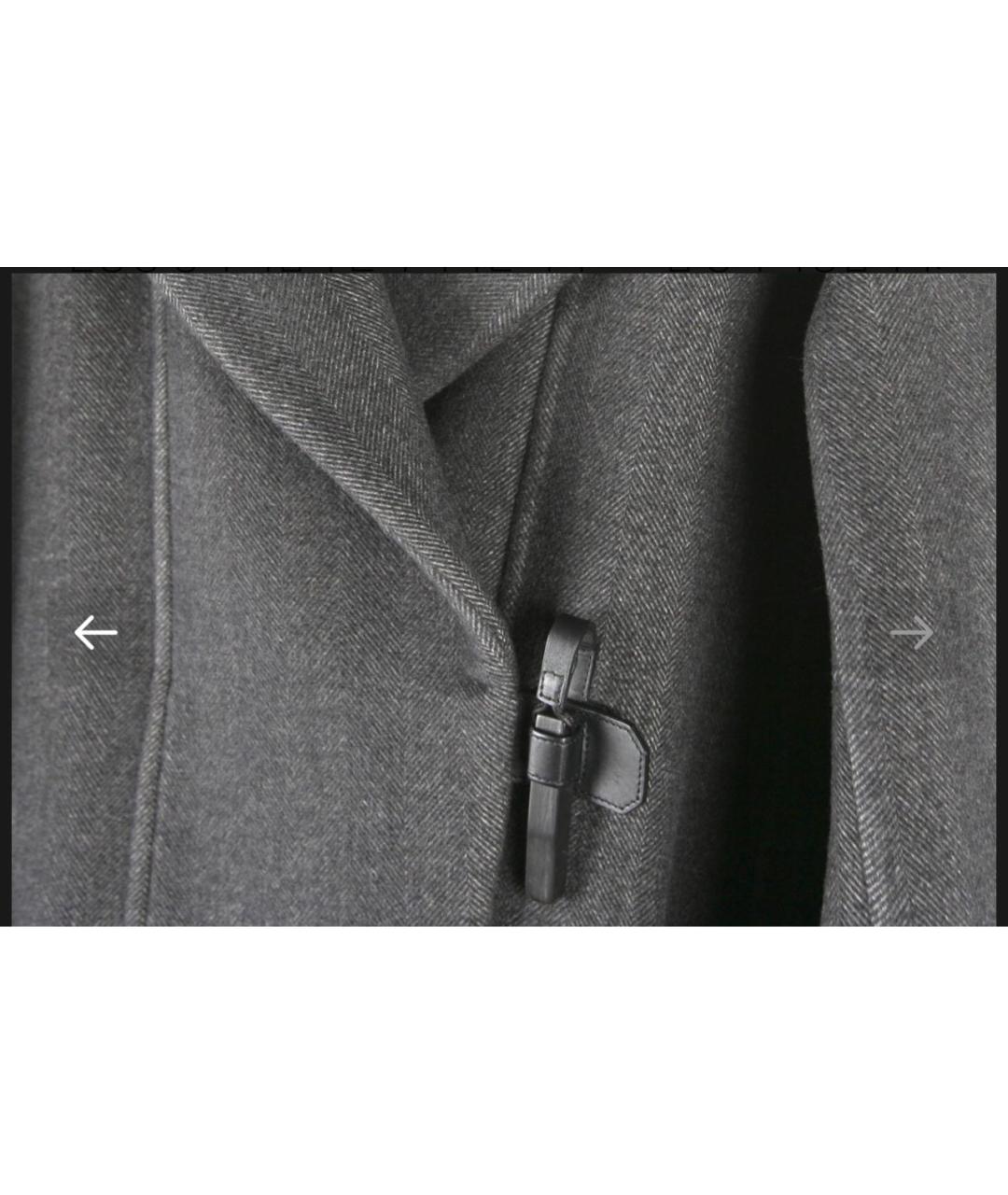 HERMES Серое кашемировое пальто, фото 4