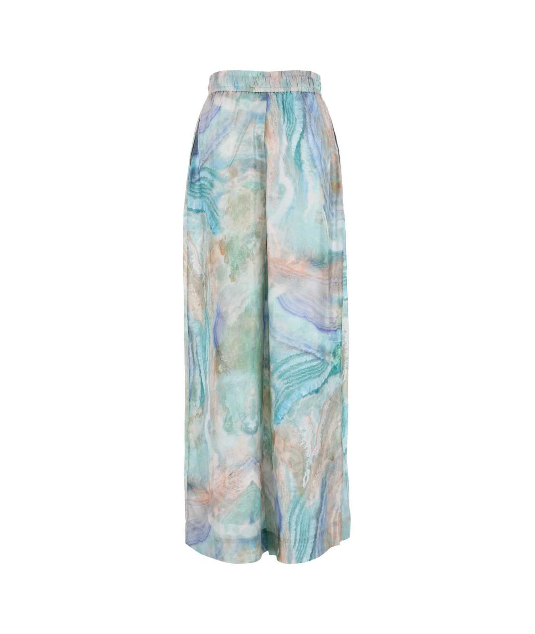 ZIMMERMANN Мульти шелковые прямые брюки, фото 2