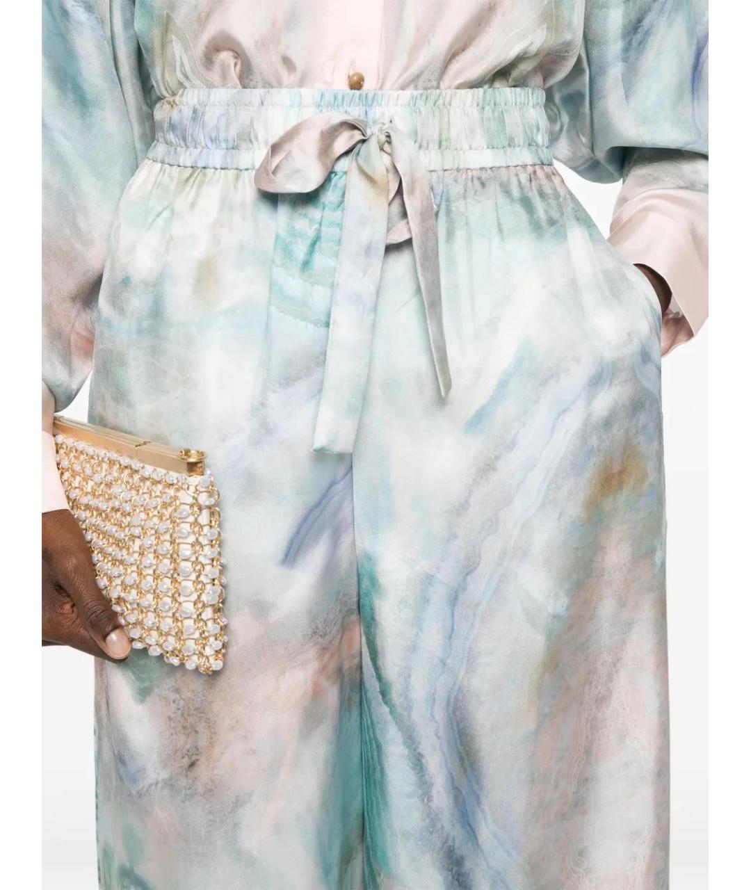 ZIMMERMANN Мульти шелковые прямые брюки, фото 5