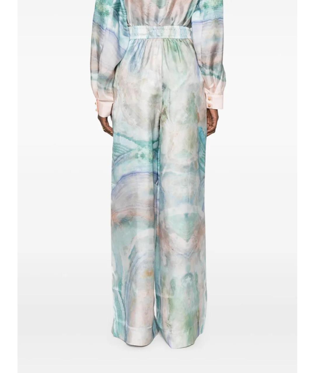 ZIMMERMANN Мульти шелковые прямые брюки, фото 4