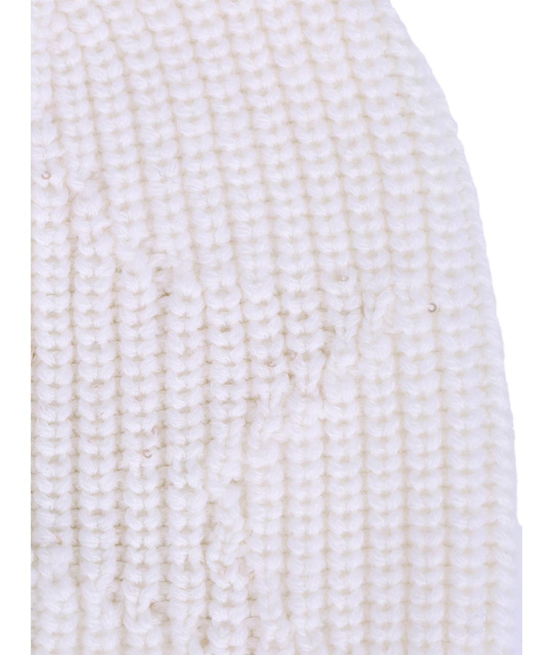 LORENA ANTONIAZZI Белая шерстяная шапка, фото 3