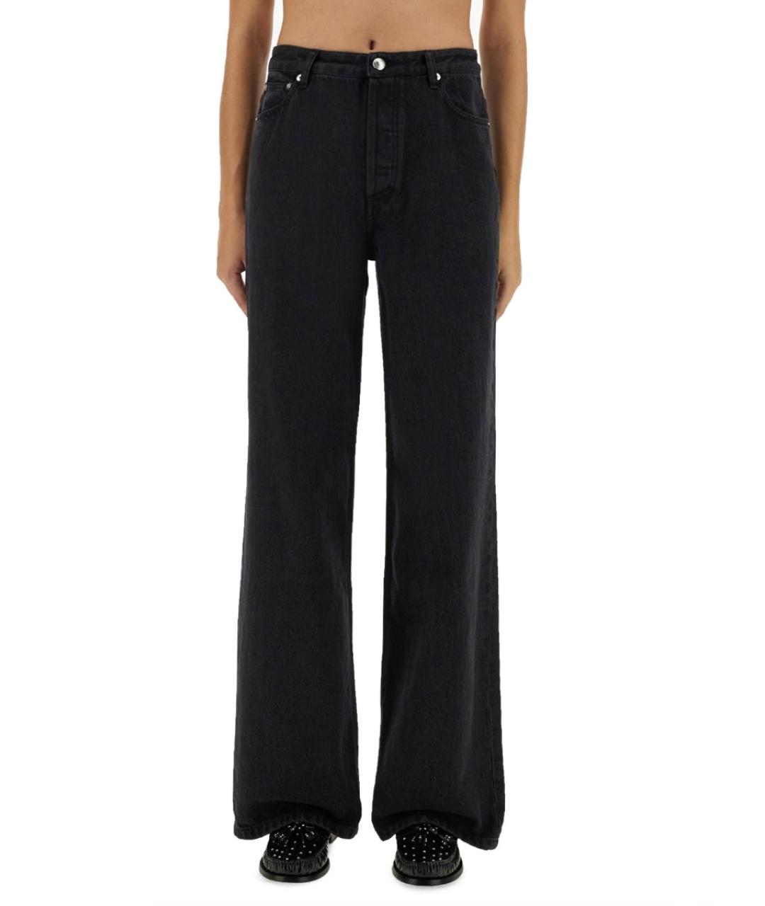 A.P.C. Черные хлопковые прямые джинсы, фото 2