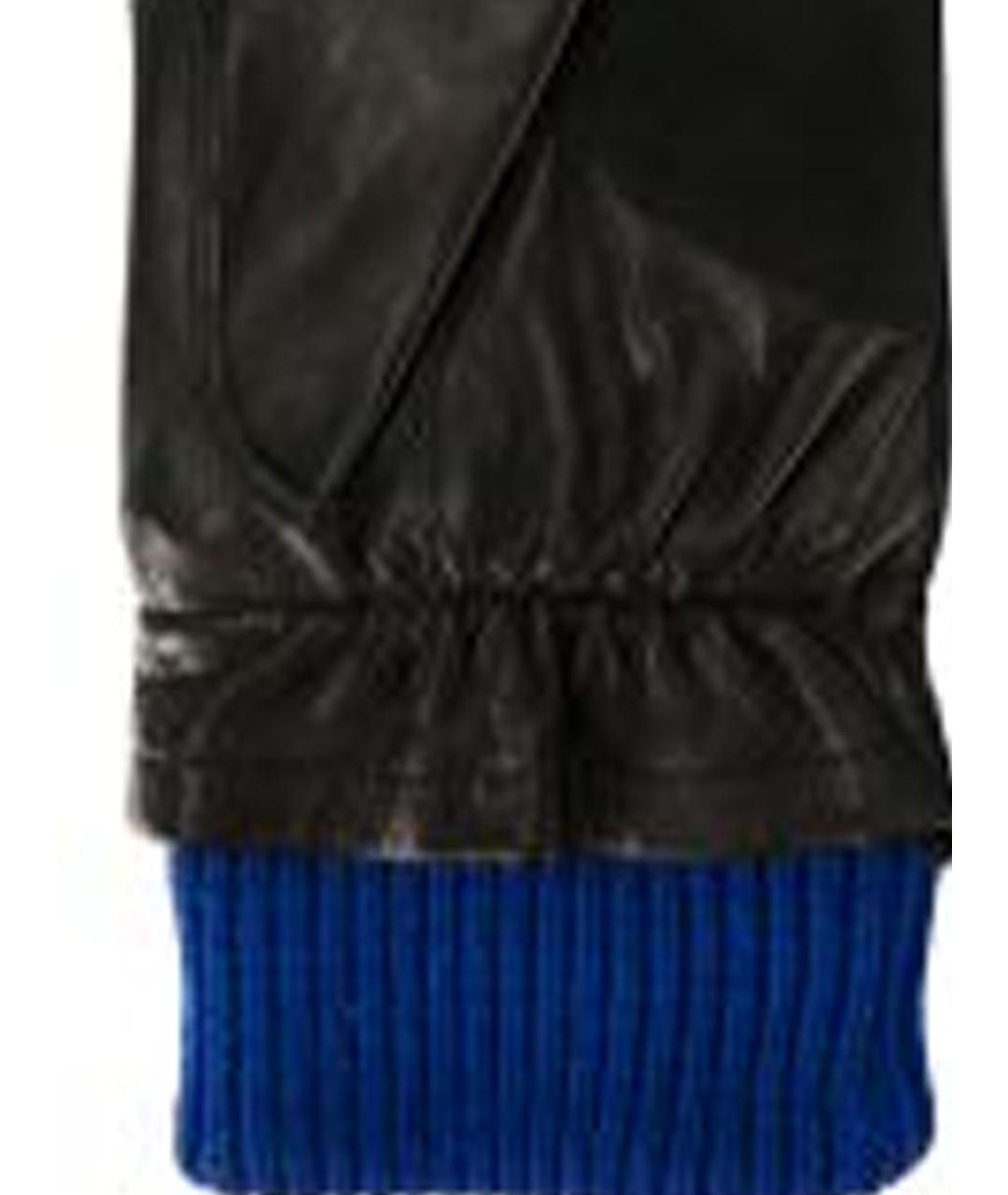 Ami Paris Синие кожаные перчатки, фото 2