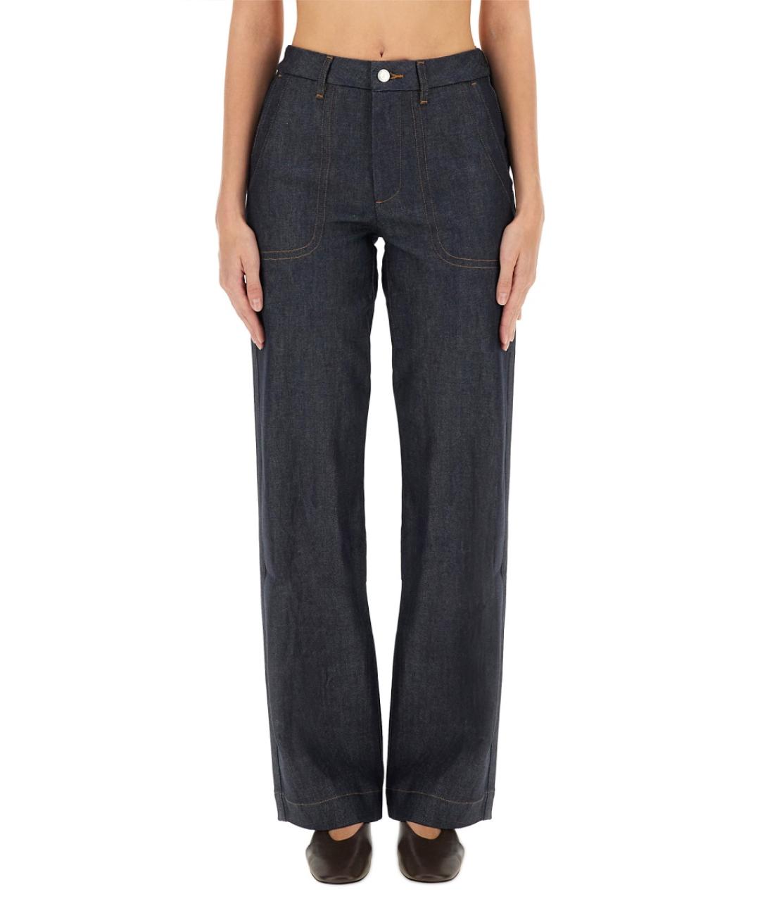 A.P.C. Синие хлопковые прямые джинсы, фото 2