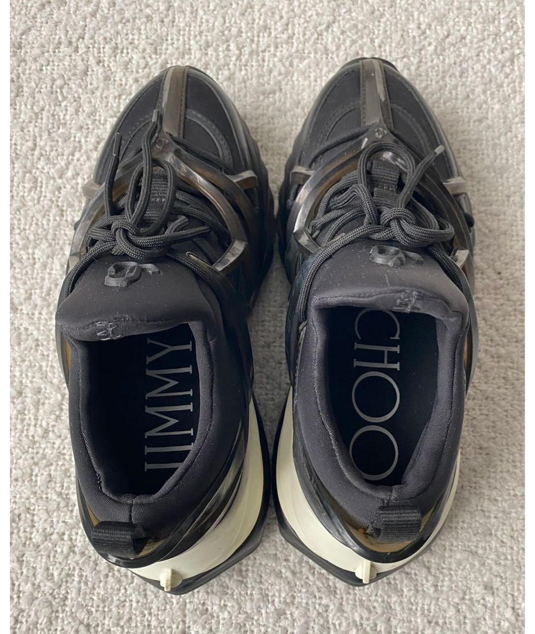 JIMMY CHOO Черные текстильные кроссовки, фото 3