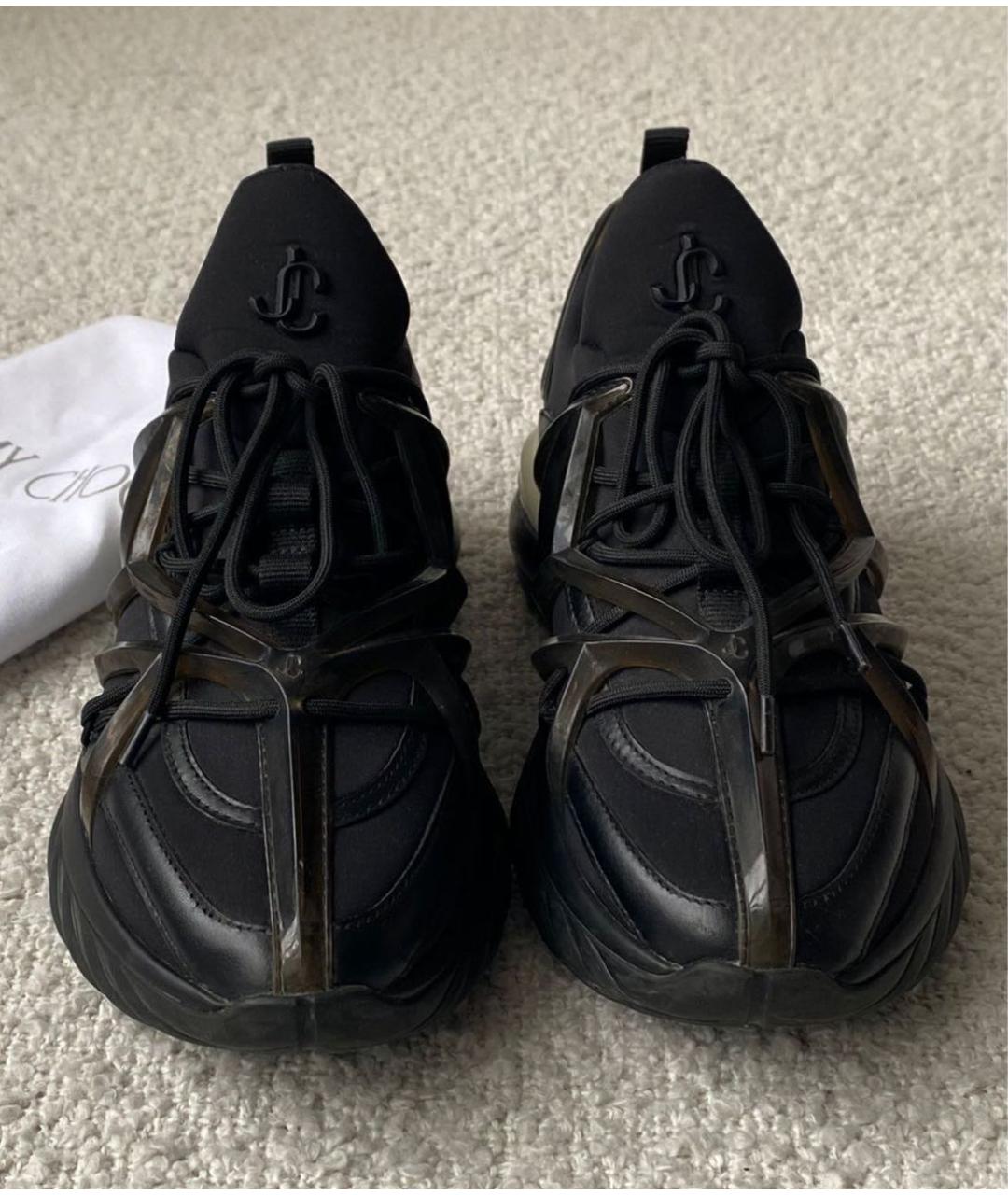 JIMMY CHOO Черные текстильные кроссовки, фото 5