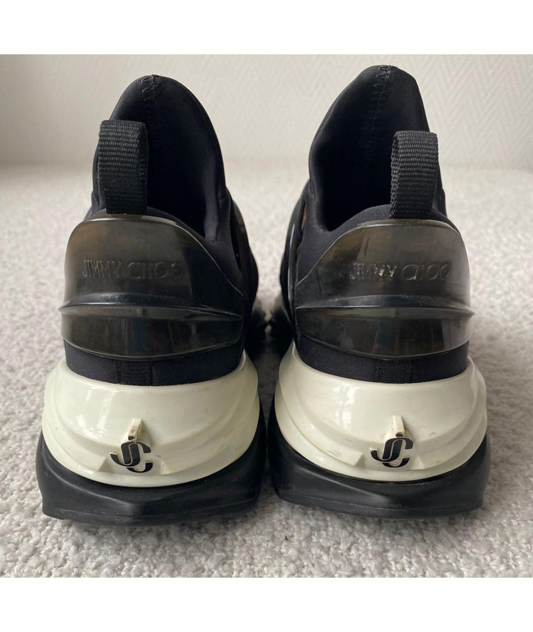 JIMMY CHOO Черные текстильные кроссовки, фото 4