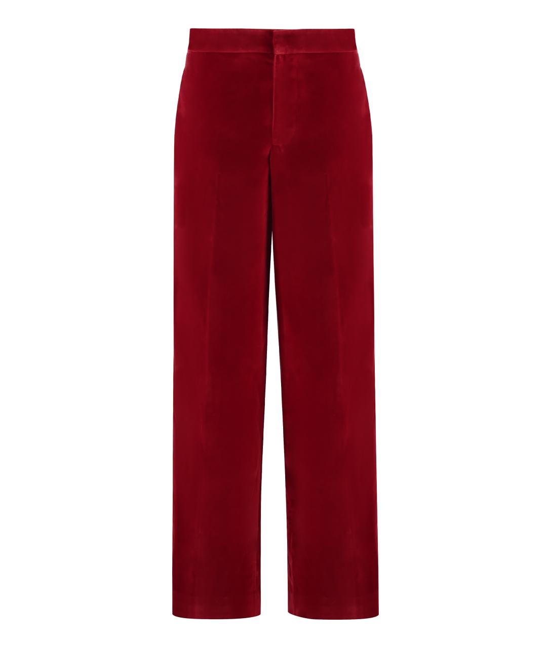 J.W.ANDERSON Красные хлопковые прямые брюки, фото 1