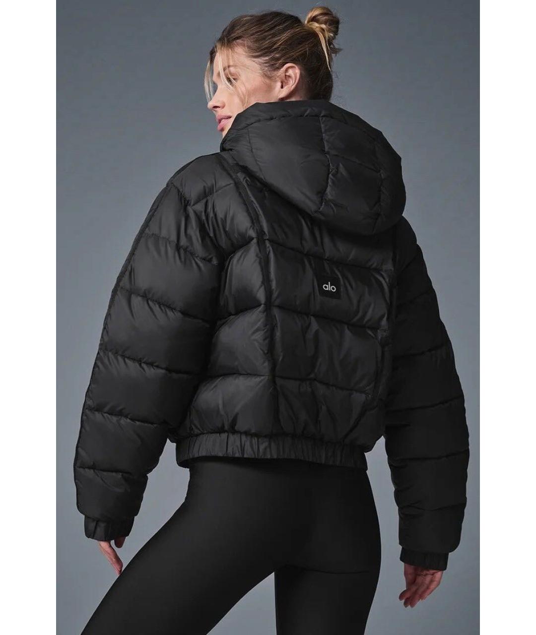 ALO YOGA Черная полиэстеровая куртка, фото 2