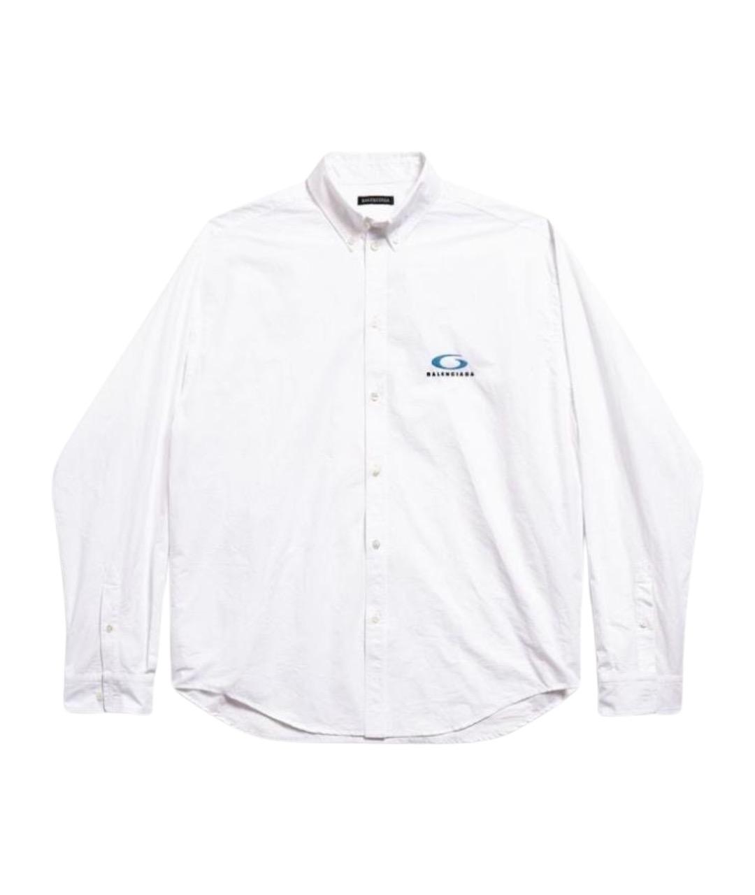 BALENCIAGA Белая хлопковая кэжуал рубашка, фото 1