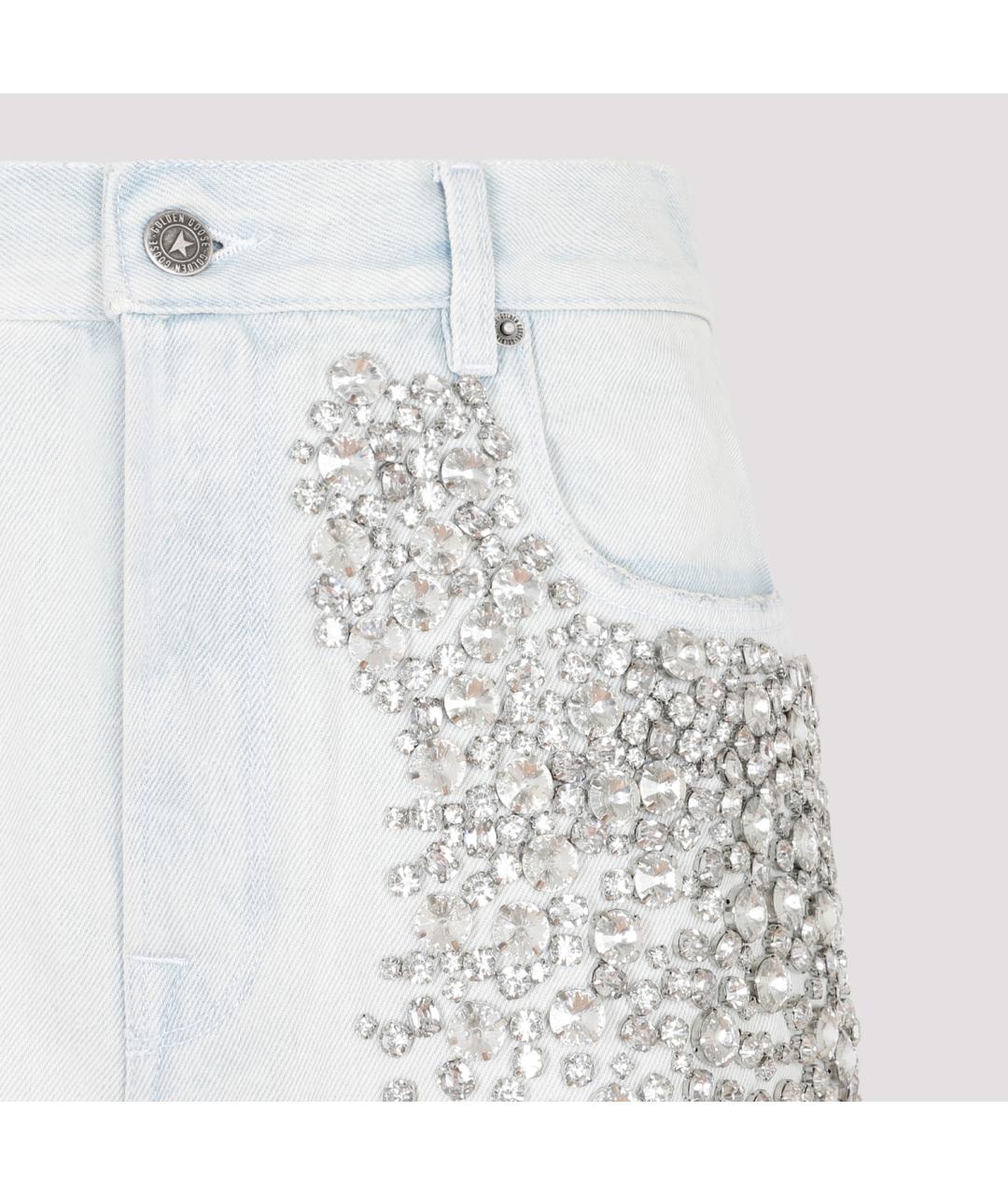 GOLDEN GOOSE DELUXE BRAND Белые хлопковые прямые джинсы, фото 5