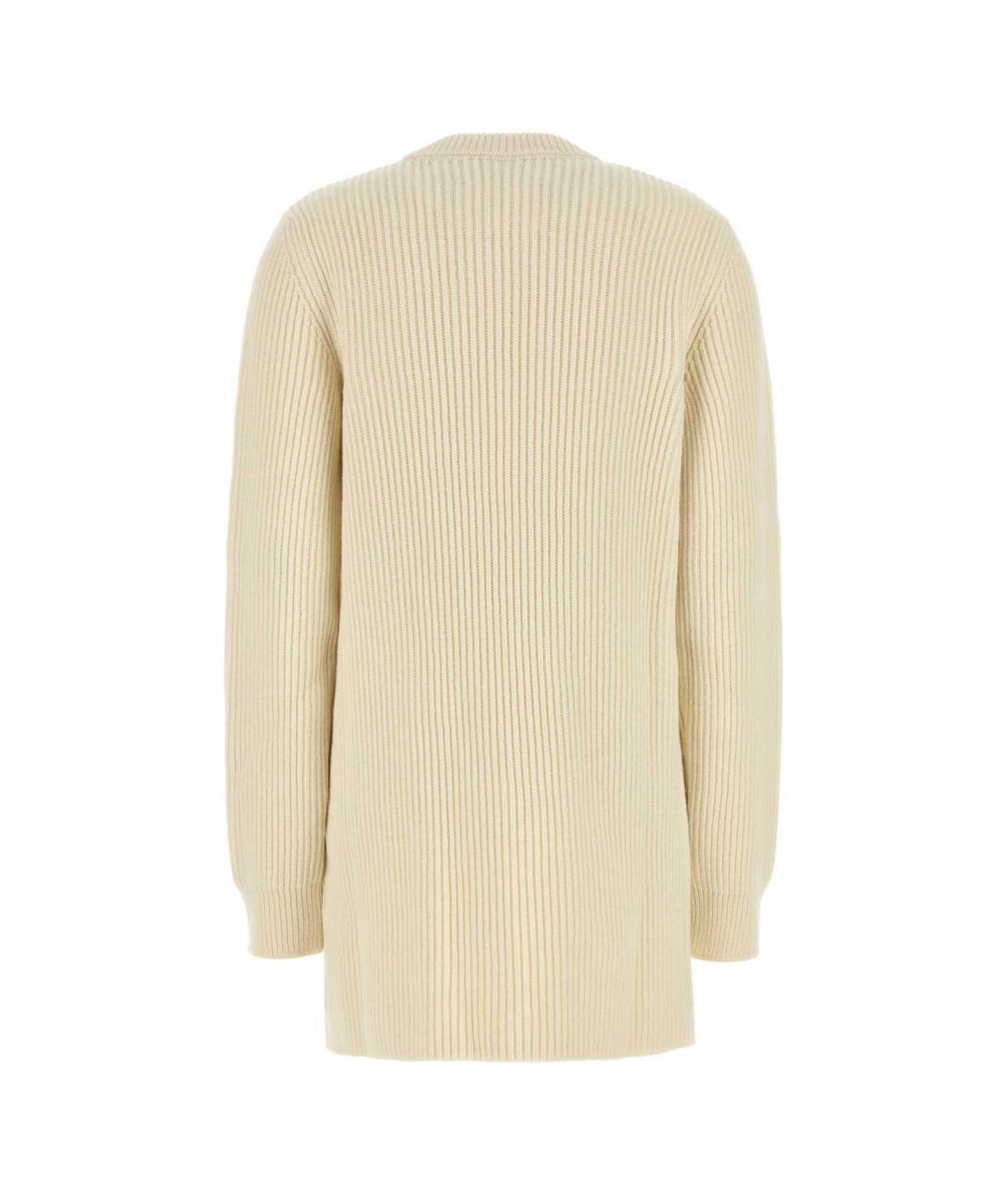 JIL SANDER Бежевый шерстяной джемпер / свитер, фото 2