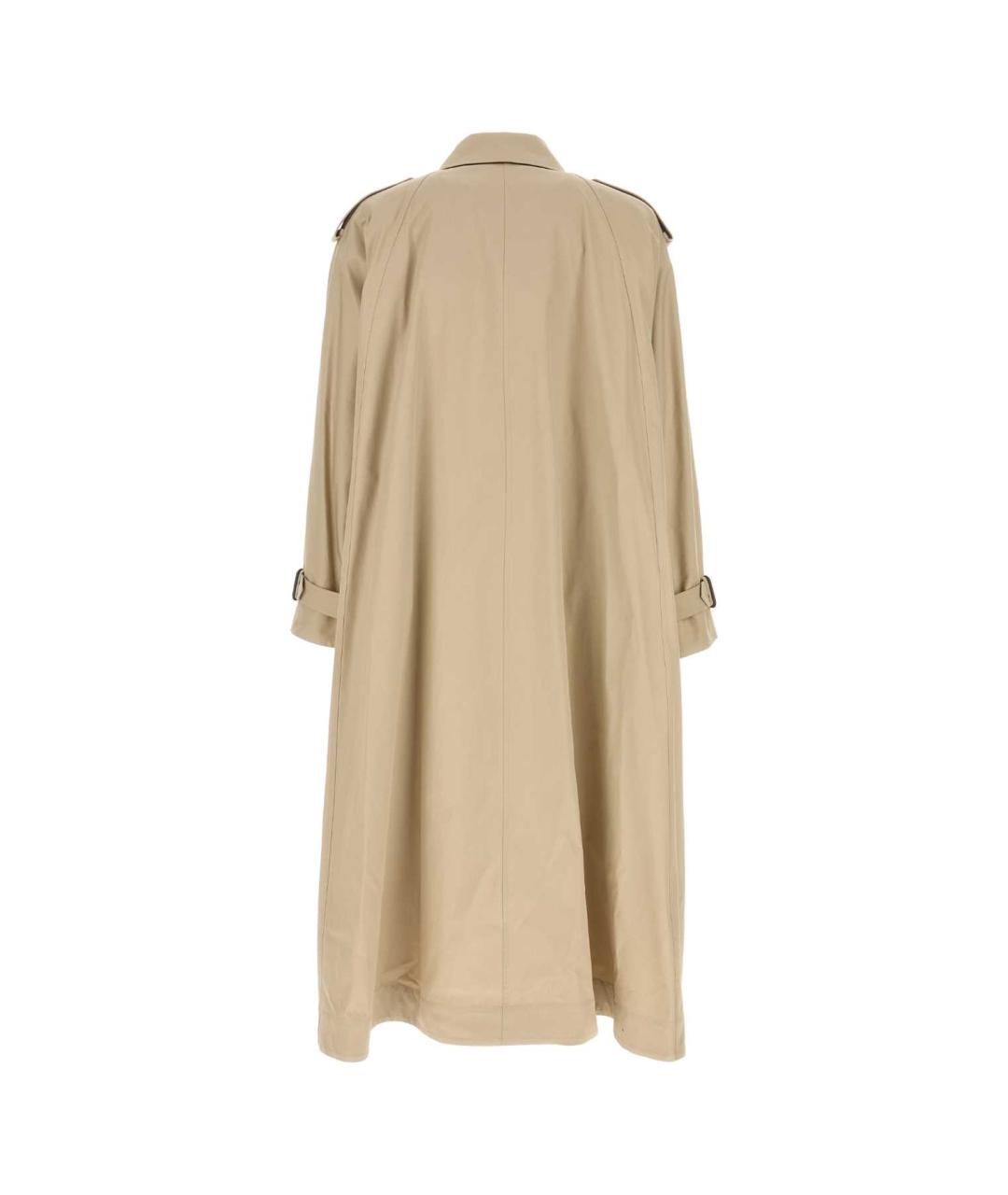 SAINT LAURENT Бежевый хлопковый тренч / плащ, фото 2