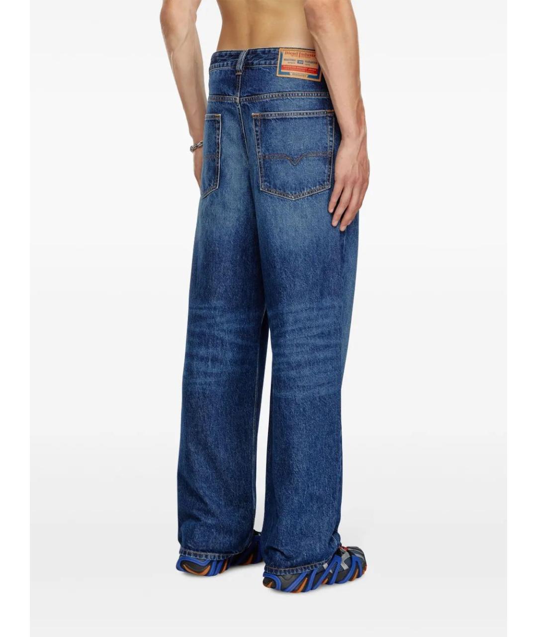 DIESEL Синие хлопковые прямые джинсы, фото 4
