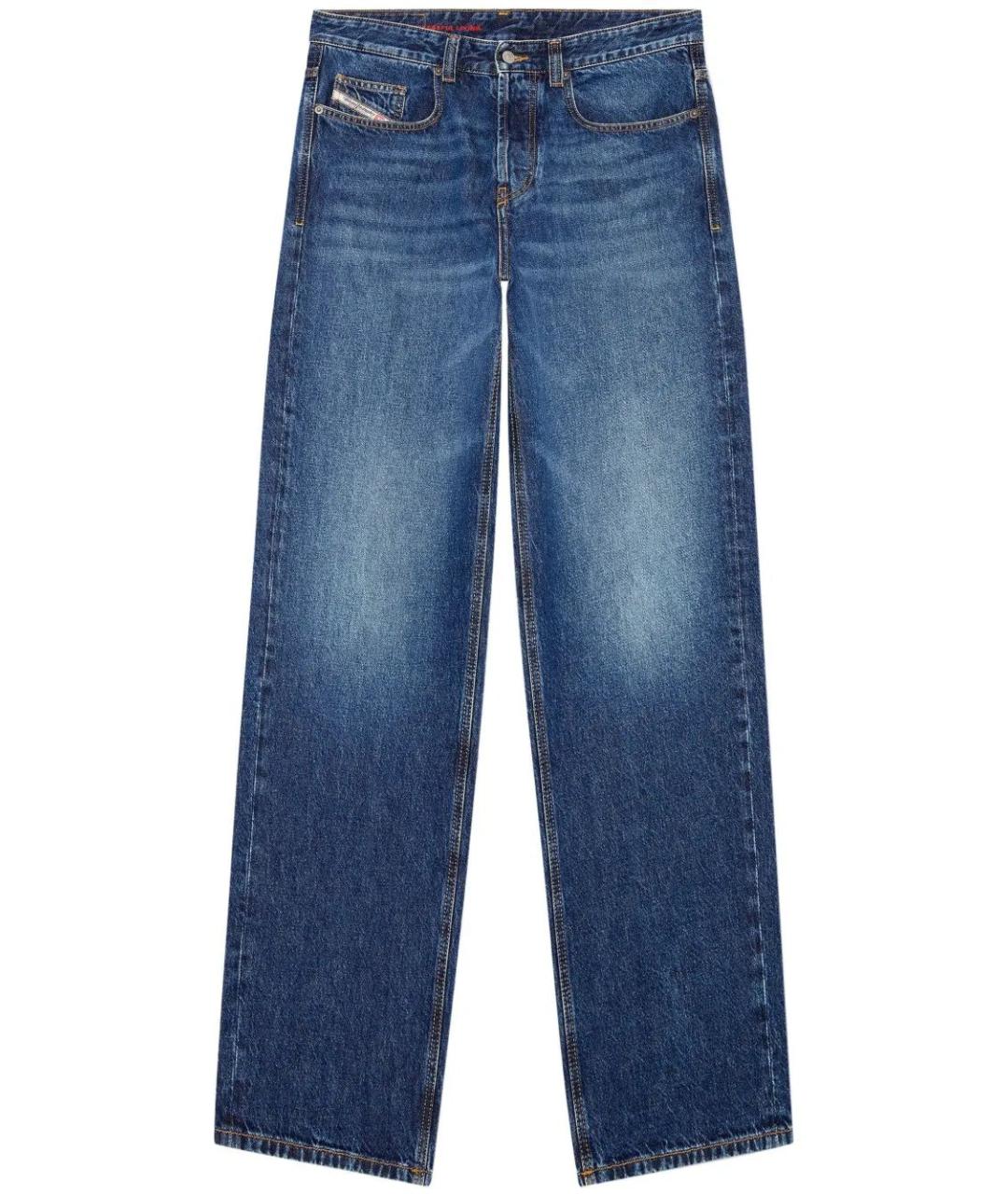 DIESEL Синие хлопковые прямые джинсы, фото 1