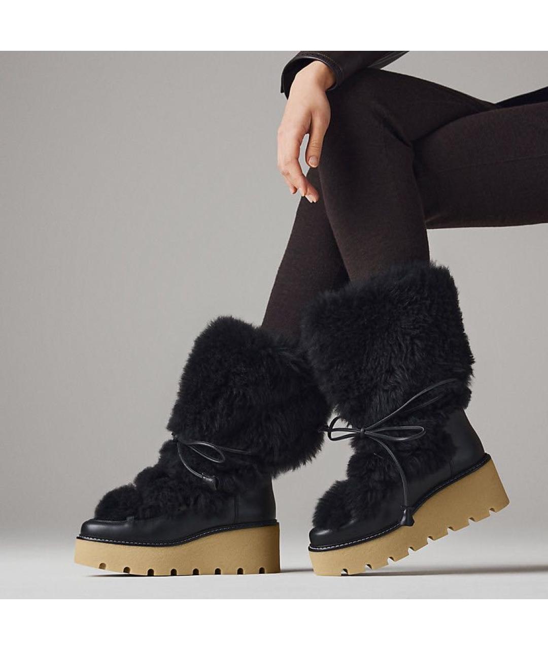 HERMES Черные кожаные ботинки, фото 3