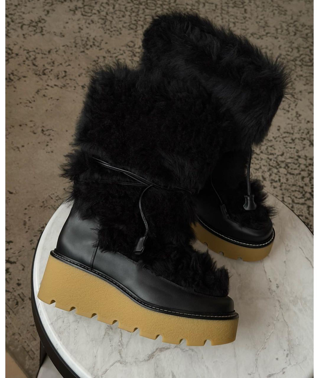 HERMES Черные кожаные ботинки, фото 4