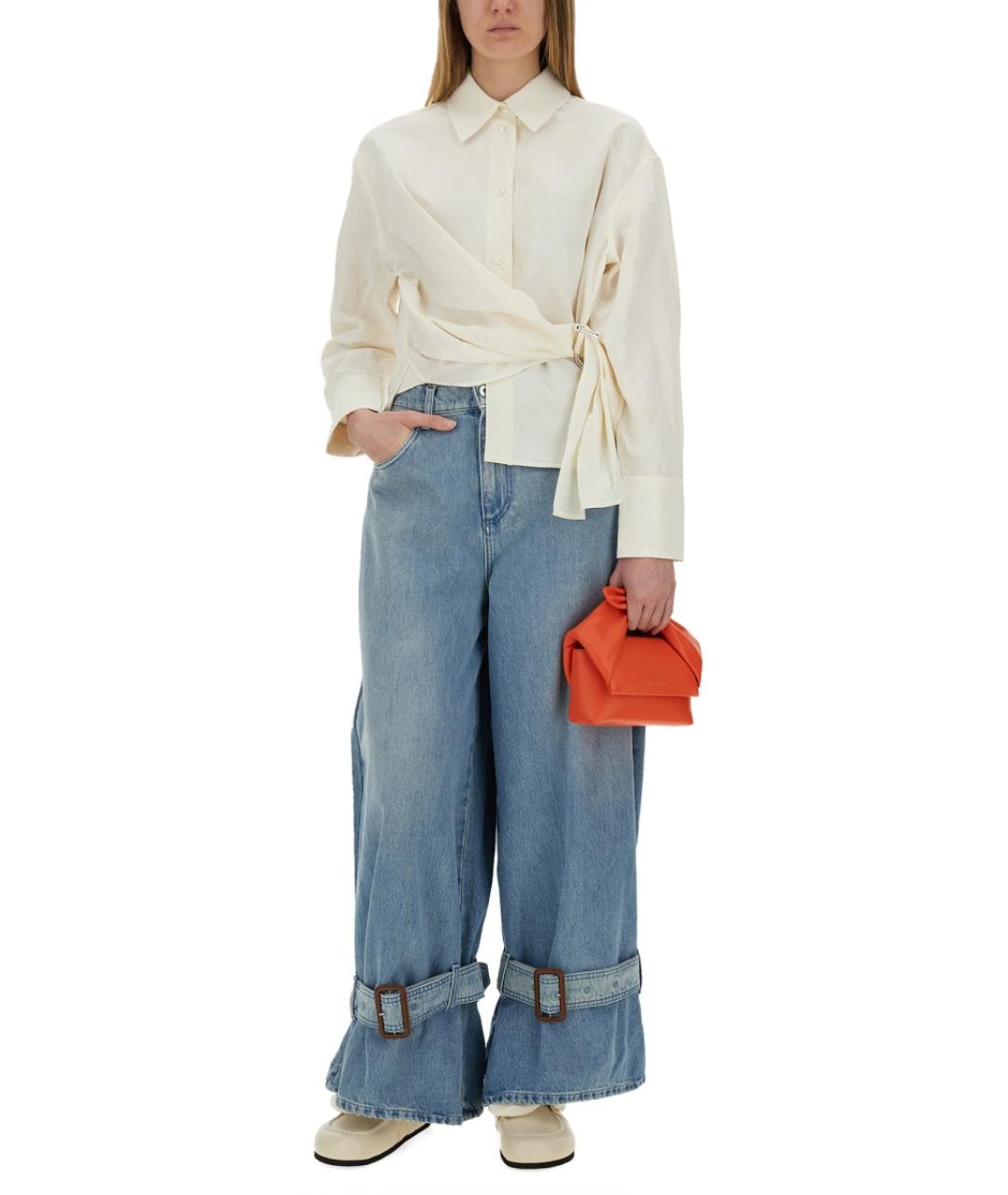 J.W.ANDERSON Синие хлопковые прямые джинсы, фото 3