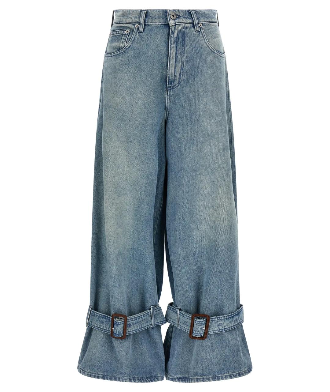 J.W.ANDERSON Синие хлопковые прямые джинсы, фото 1