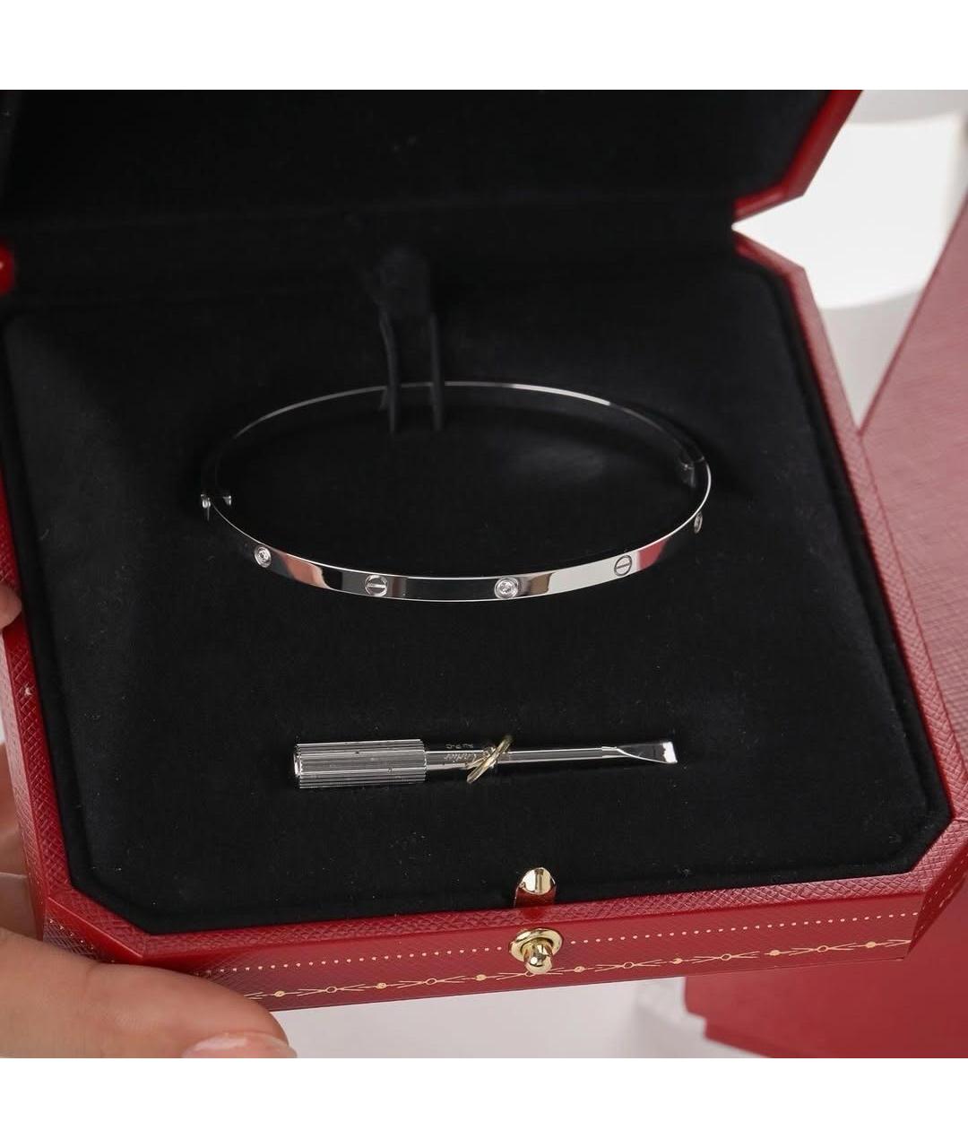 CARTIER Серебрянный браслет из белого золота, фото 3