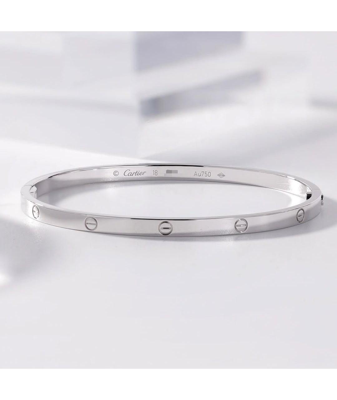 CARTIER Серебрянный браслет из белого золота, фото 2