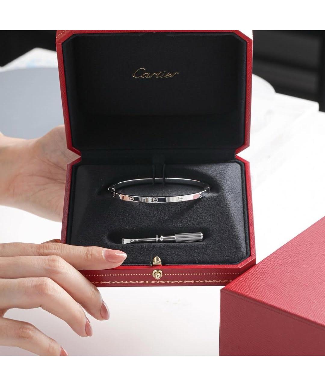 CARTIER Серебрянный браслет из белого золота, фото 4
