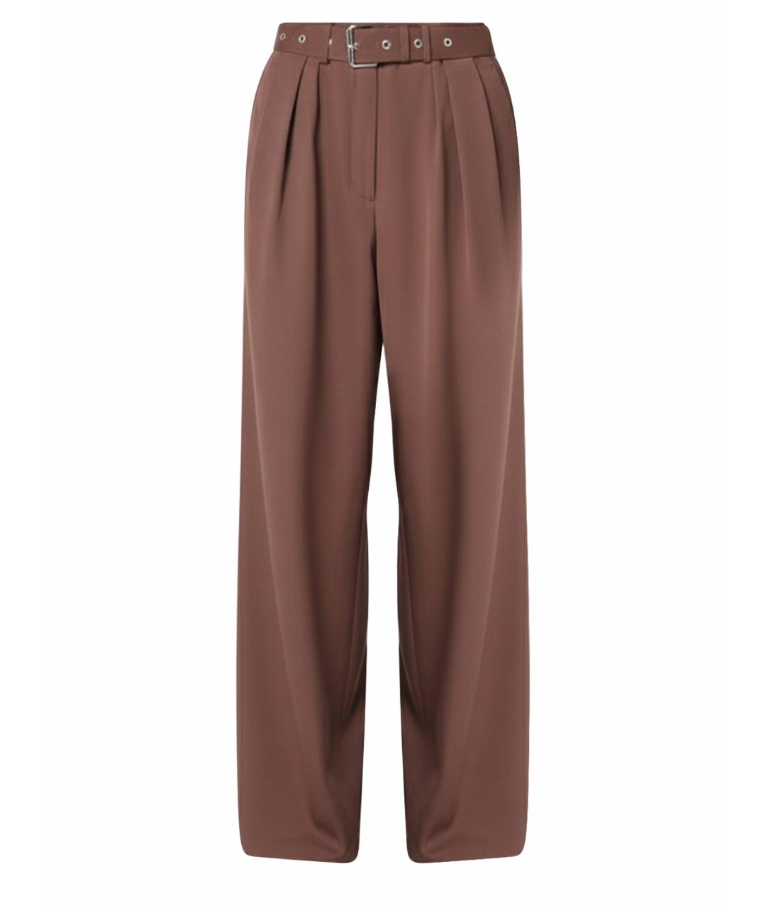 DRIES VAN NOTEN Бежевые хлопковые прямые брюки, фото 1