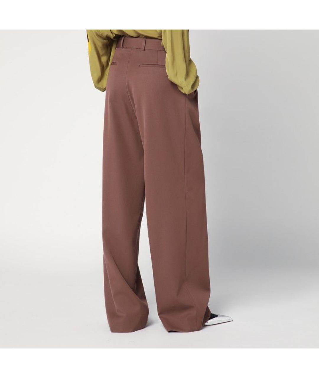 DRIES VAN NOTEN Бежевые хлопковые прямые брюки, фото 2