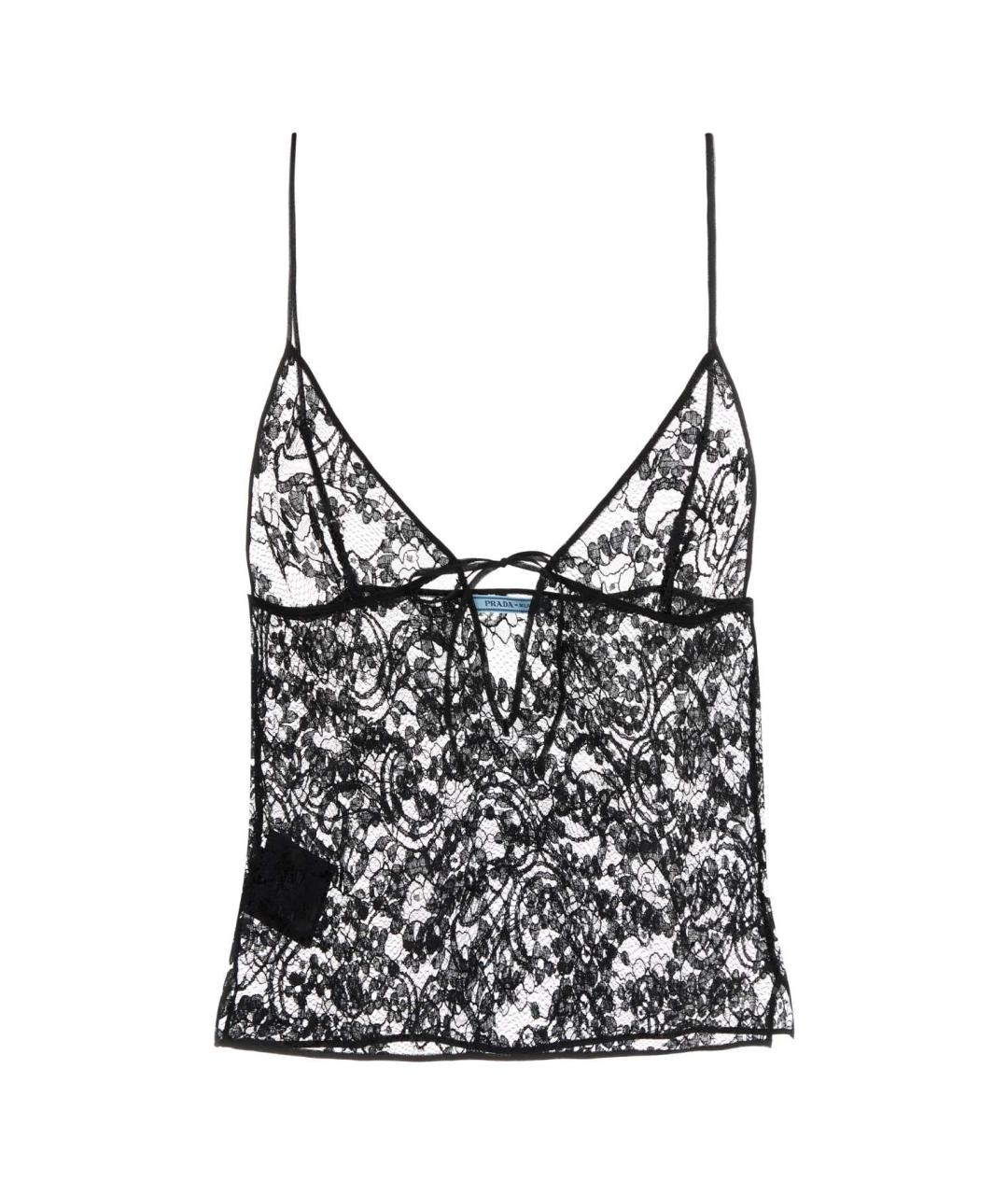 PRADA Черная хлопковая майка, фото 1