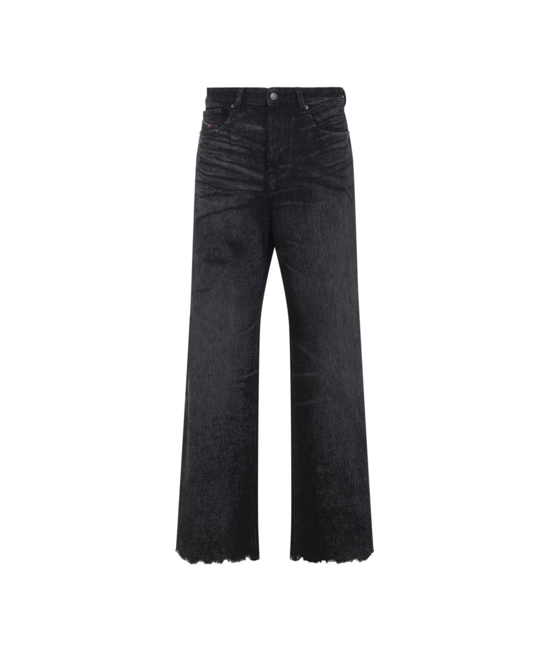 DIESEL Черные хлопковые прямые джинсы, фото 1