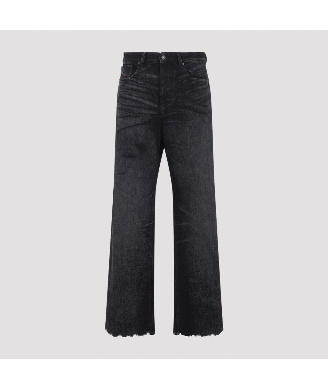 DIESEL Черные хлопковые прямые джинсы, фото 2