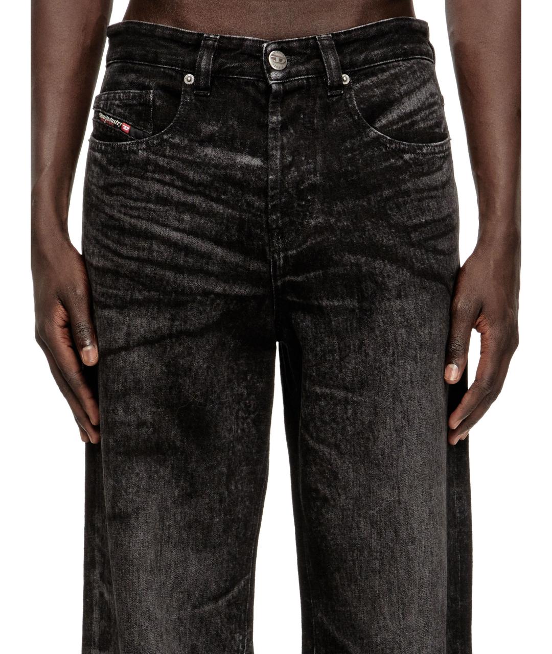 DIESEL Черные хлопковые прямые джинсы, фото 5