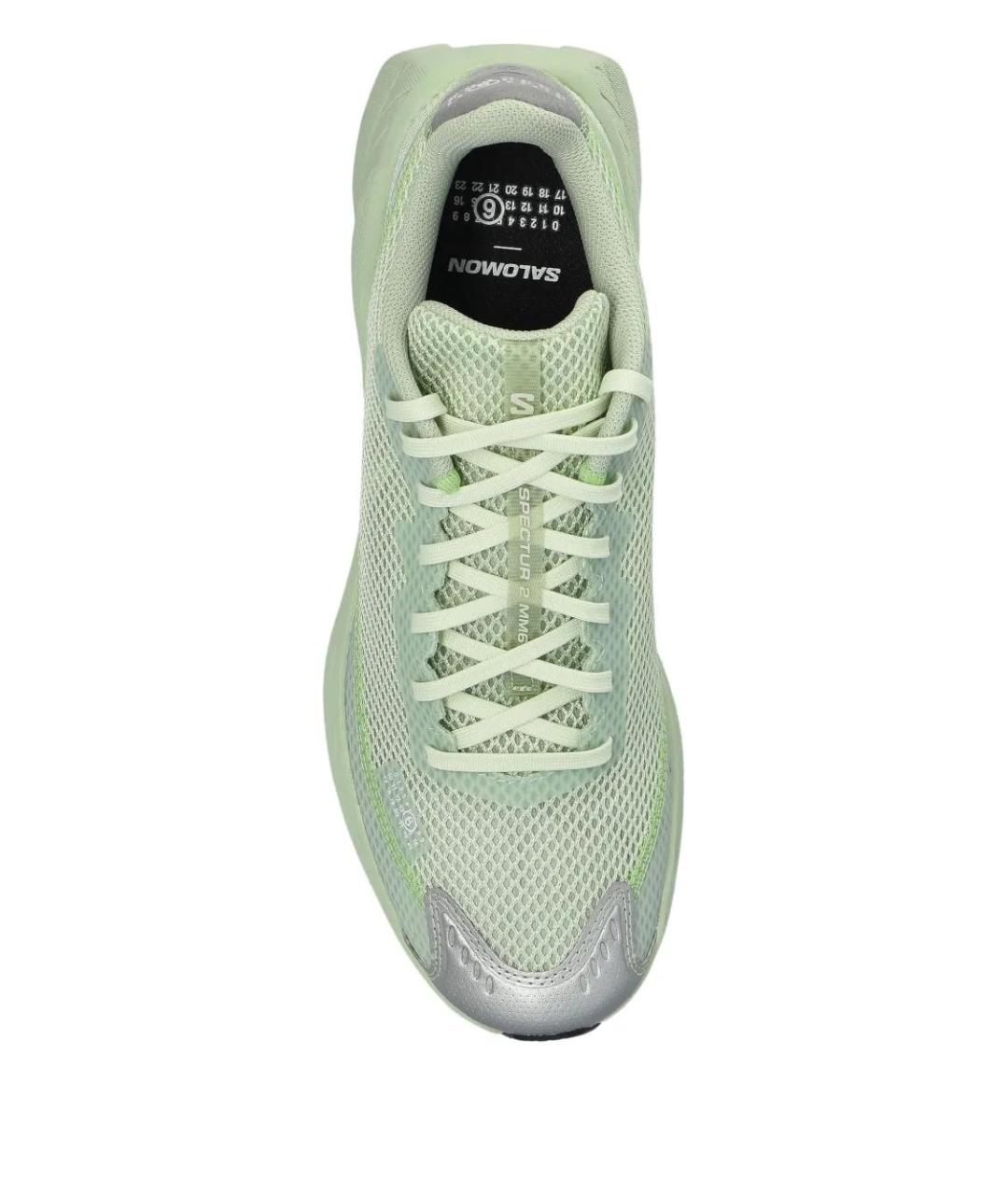 MM6 MAISON MARGIELA Зеленые синтетические низкие кроссовки / кеды, фото 3