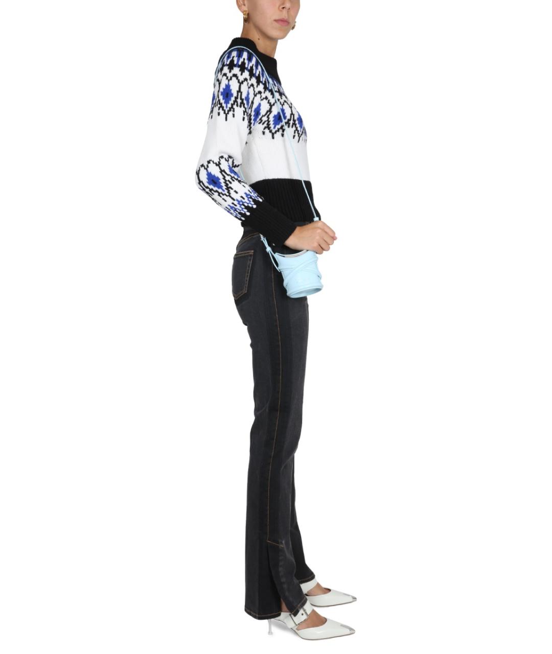 ALEXANDER MCQUEEN Черные хлопковые прямые джинсы, фото 2