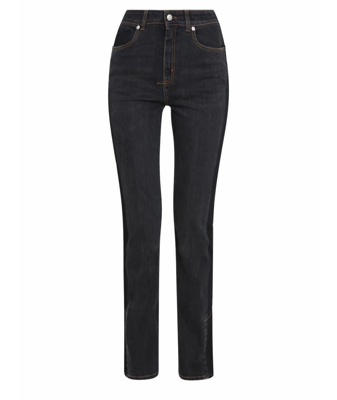 ALEXANDER MCQUEEN Черные хлопковые прямые джинсы, фото 1