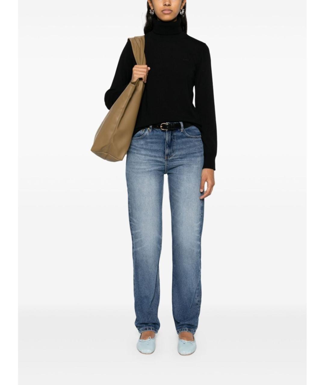 A.P.C. Синие хлопковые прямые джинсы, фото 5