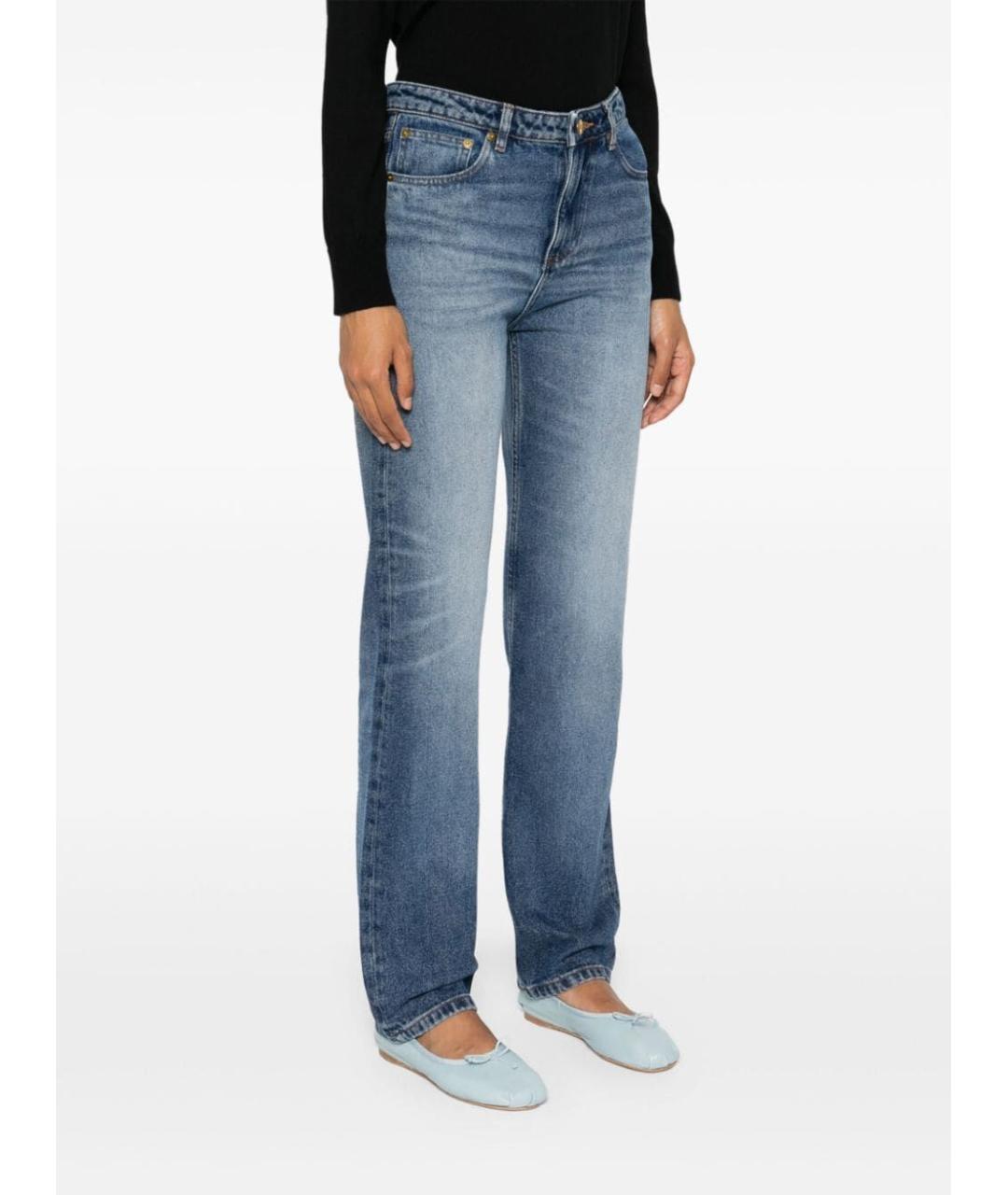 A.P.C. Синие хлопковые прямые джинсы, фото 2