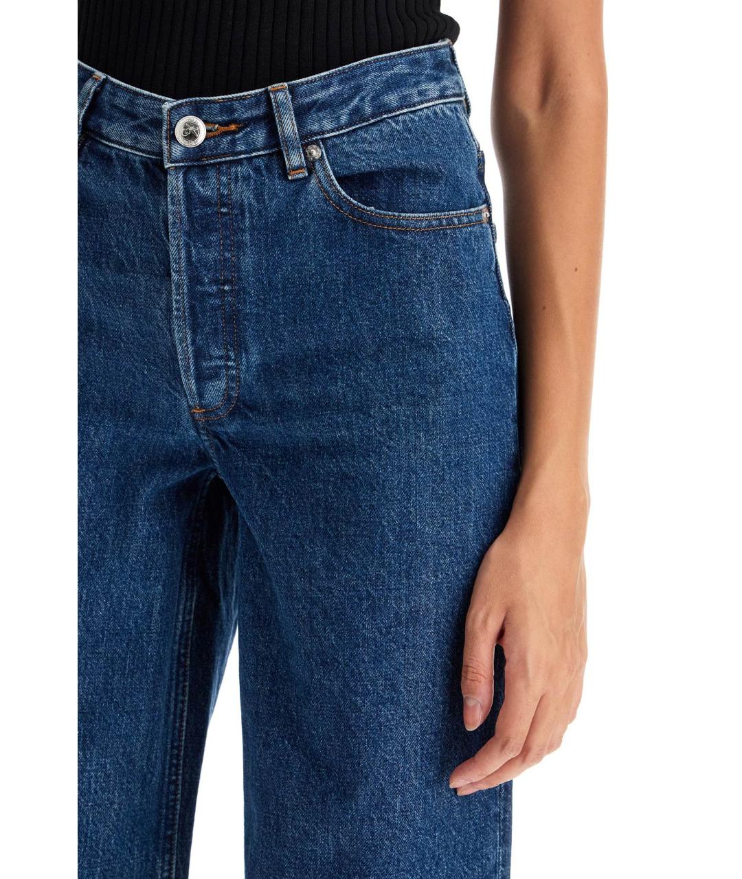 A.P.C. Синие хлопковые джинсы клеш, фото 4