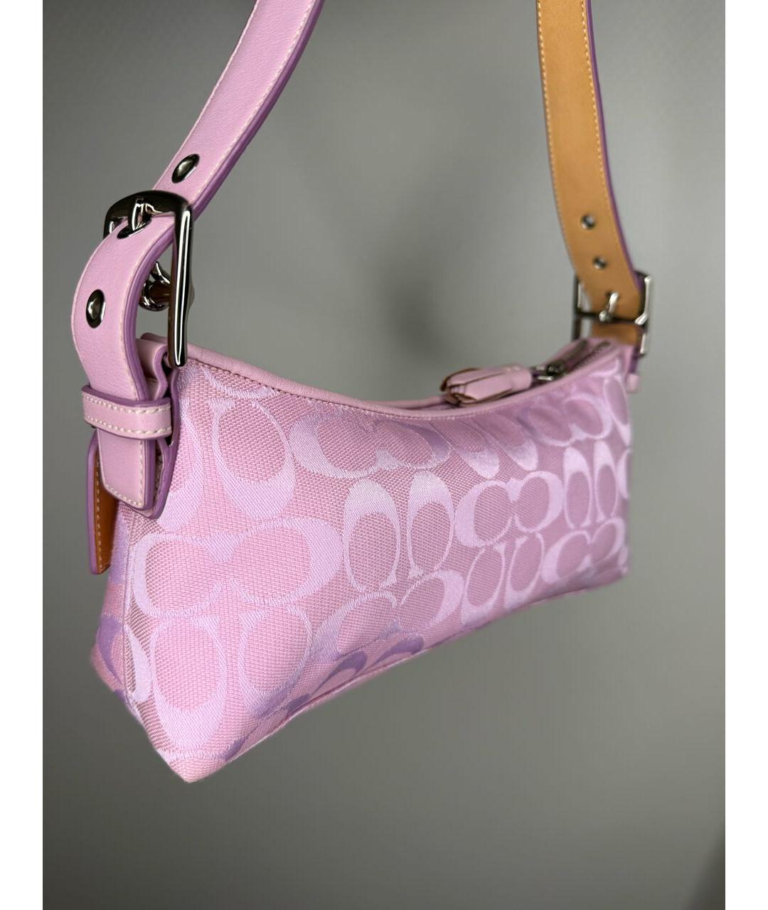 COACH Розовая сумка с короткими ручками, фото 2
