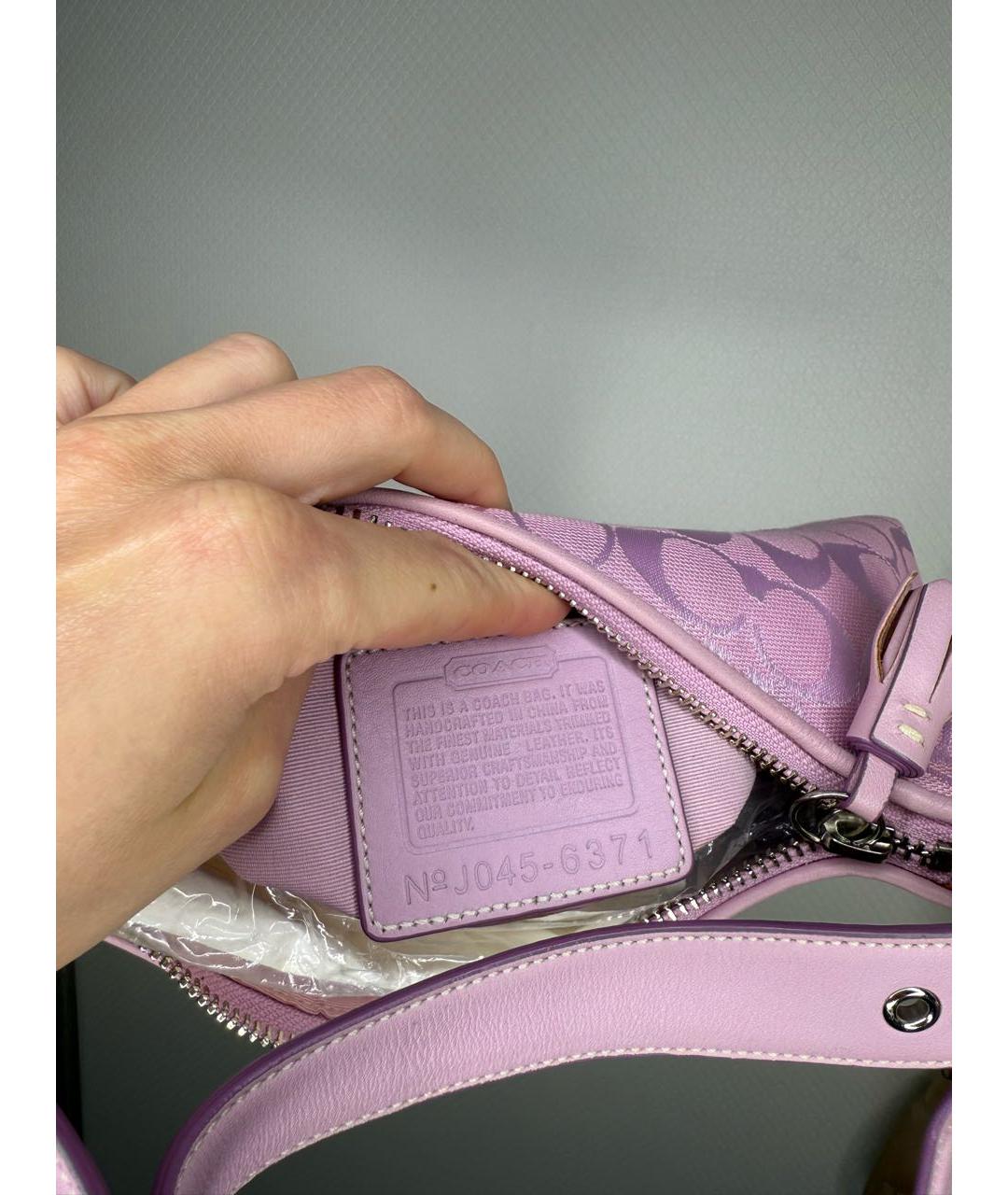 COACH Розовая сумка с короткими ручками, фото 6