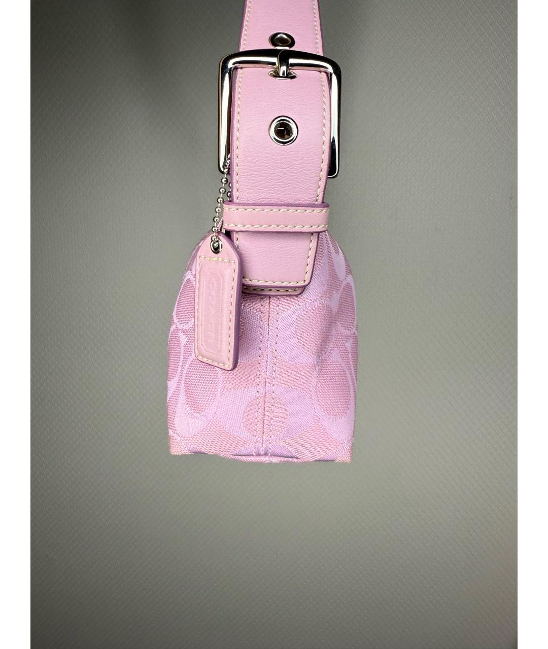 COACH Розовая сумка с короткими ручками, фото 3