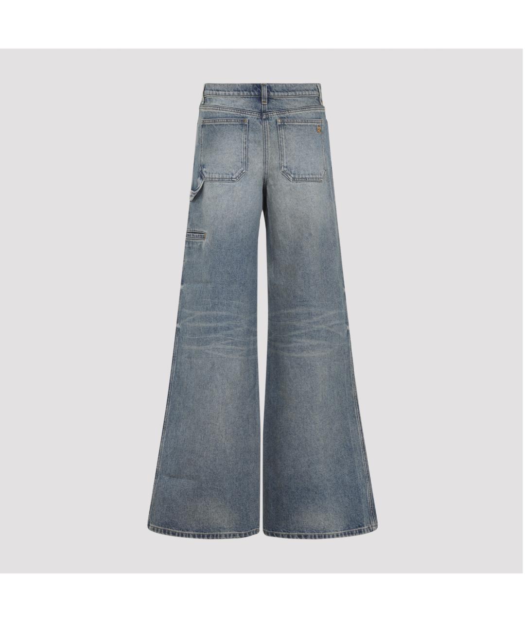 COURREGES Голубые хлопковые джинсы клеш, фото 3