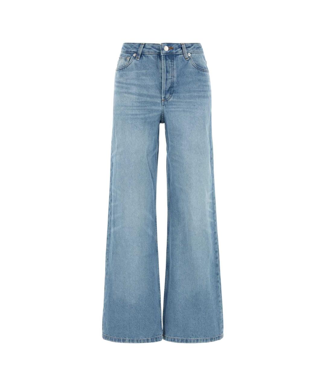 A.P.C. Голубые хлопковые прямые джинсы, фото 1