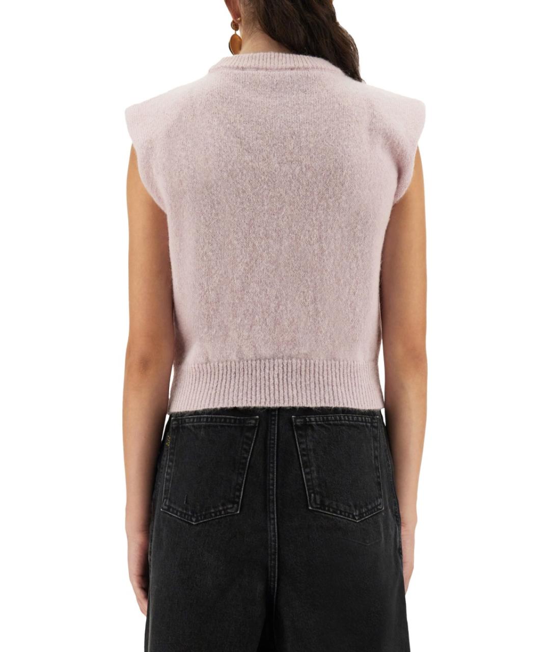 ROTATE Розовая шерстяная жилетка, фото 4