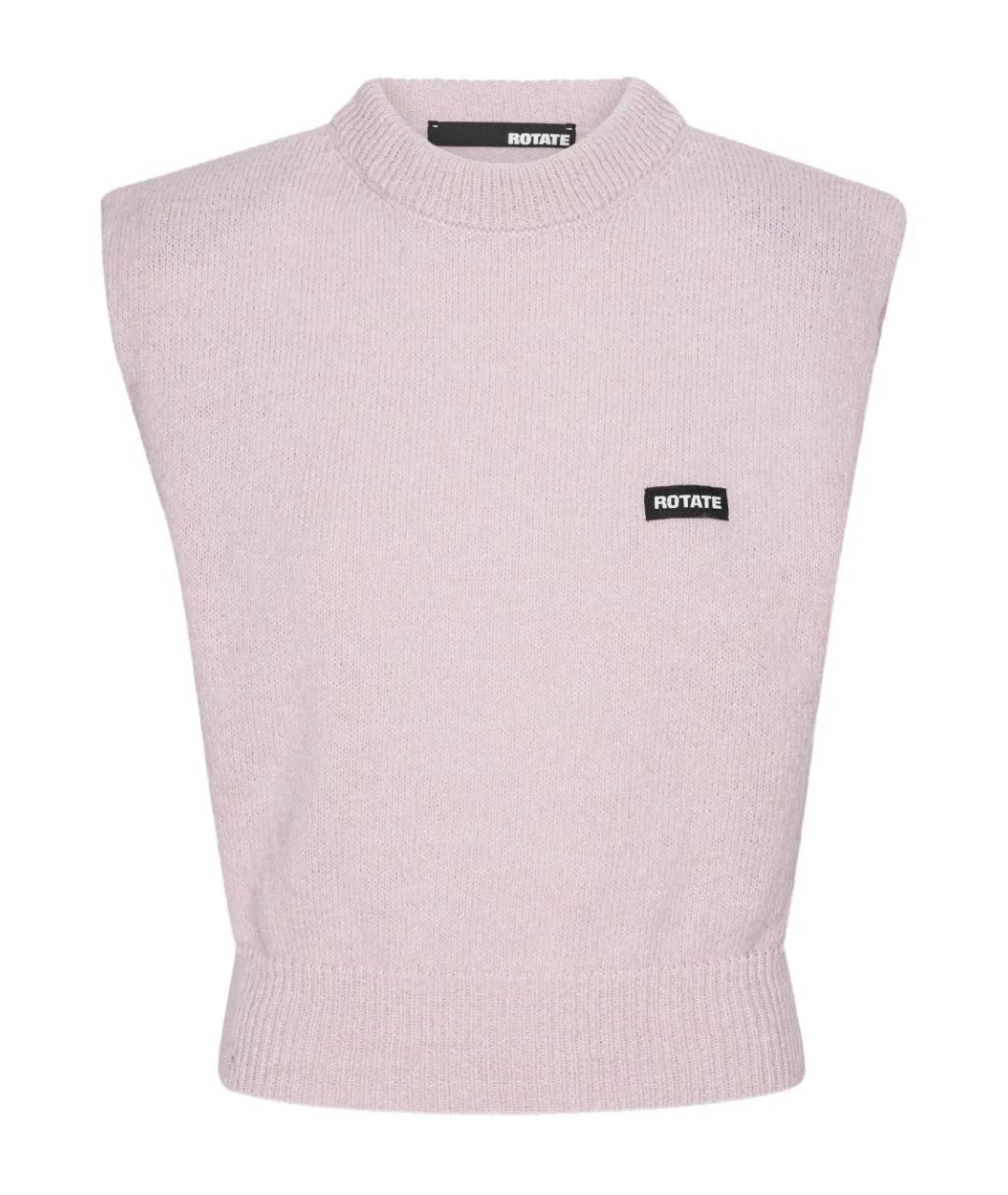 ROTATE Розовая шерстяная жилетка, фото 1