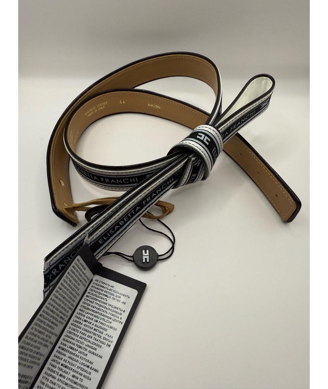 ELISABETTA FRANCHI Белый ремень из искусственной кожи, фото 8