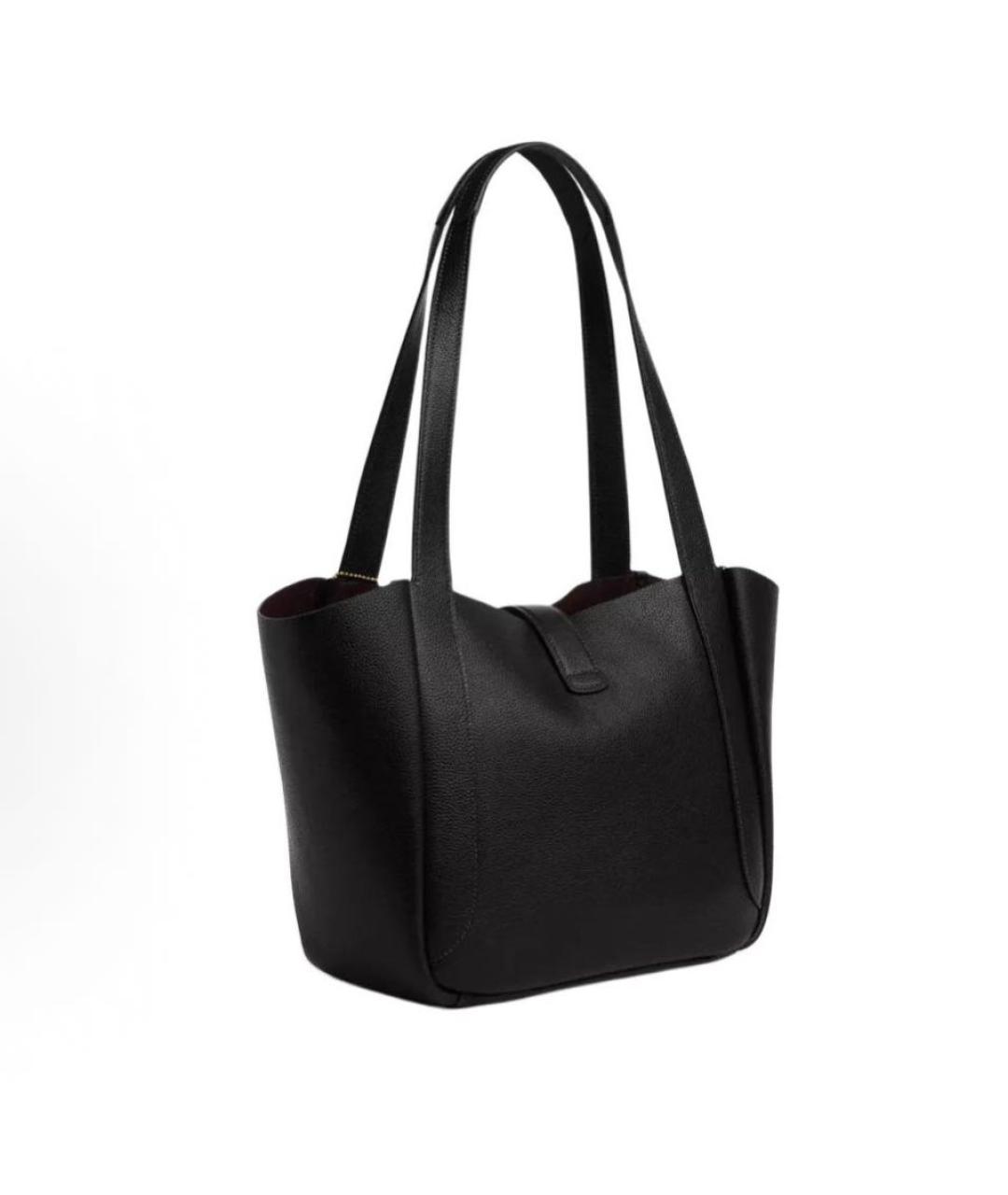 COACH Черная кожаная сумка тоут, фото 2