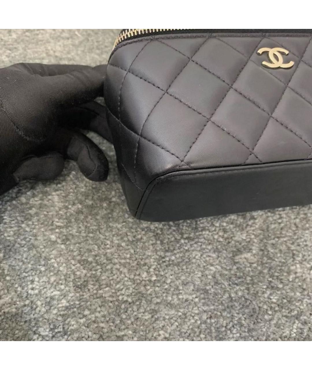 CHANEL Черная кожаная сумка через плечо, фото 8